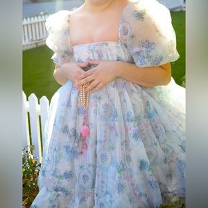 SELKIE NWOT - La Belle Etoile Organza French Puff Dress